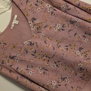 LC Lauren Conrad Dusty Pink Floral Top